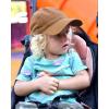 imageFURTALK Toddler Baseball Hat Kids Boys Girls Adjustable Washed Cotton Baseball Cap with PonytailDark Orangegrey