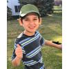 imageFURTALK Toddler Baseball Hat Kids Boys Girls Adjustable Washed Cotton Baseball Cap with PonytailGreenblack