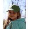 imageFURTALK Toddler Baseball Hat Kids Boys Girls Adjustable Washed Cotton Baseball Cap with PonytailGreenblack