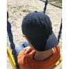 imageFURTALK Toddler Baseball Hat Kids Boys Girls Adjustable Washed Cotton Baseball Cap with PonytailGreynavy
