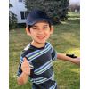 imageFURTALK Toddler Baseball Hat Kids Boys Girls Adjustable Washed Cotton Baseball Cap with PonytailGreynavy