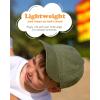 imageFURTALK Toddler Baseball Hat Kids Boys Girls Adjustable Washed Cotton Baseball Cap with PonytailLight Green