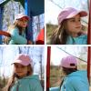 imageFURTALK Toddler Baseball Hat Kids Boys Girls Adjustable Washed Cotton Baseball Cap with PonytailPink
