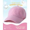 imageFURTALK Toddler Baseball Hat Kids Boys Girls Adjustable Washed Cotton Baseball Cap with PonytailPink