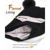 imageToddler Winter Hat Gloves Set Baby Girls Boys Winter Beanie Hats Fleece Lined Kids Earflaps Face Warmer Scarf SetBlackblack