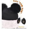 imageToddler Winter Hat Gloves Set Baby Girls Boys Winter Beanie Hats Fleece Lined Kids Earflaps Face Warmer Scarf SetBlackblack