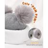 imageToddler Winter Hat Gloves Set Baby Girls Boys Winter Beanie Hats Fleece Lined Kids Earflaps Face Warmer Scarf SetGrey