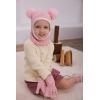 imageToddler Winter Hat Gloves Set Baby Girls Boys Winter Beanie Hats Fleece Lined Kids Earflaps Face Warmer Scarf SetPink