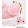 imageToddler Winter Hat Gloves Set Baby Girls Boys Winter Beanie Hats Fleece Lined Kids Earflaps Face Warmer Scarf SetPink