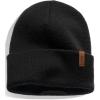 imageFURTALK Beanie for Men Women Cuffed Thick Knitted Unisex Winter Hat Beanies Skull Cap01black
