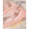 imageFURTALK Baby Girls Beanie with Pom Earflap Fleece Lined Winter Hat Knit Toddler Infant HatsBeigepink