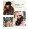 imageFURTALK Winter Beanie Hat for Women Satin Lined Cable Knit Chunky Slouchy Beanies Skull Warm CapBlack White