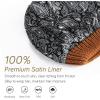 imageFURTALK Winter Beanie Hat for Women Satin Lined Cable Knit Chunky Slouchy Beanies Skull Warm CapCamel