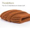 imageFURTALK Winter Beanie Hat for Women Satin Lined Cable Knit Chunky Slouchy Beanies Skull Warm CapCamel