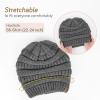 imageFURTALK Winter Beanie Hat for Women Satin Lined Cable Knit Chunky Slouchy Beanies Skull Warm CapMix Grey