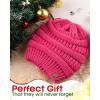 imageFURTALK Winter Beanie Hat for Women Satin Lined Cable Knit Chunky Slouchy Beanies Skull Warm CapRose