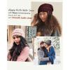imageFURTALK Winter Beanie Hat for Women Satin Lined Cable Knit Chunky Slouchy Beanies Skull Warm CapWine Red