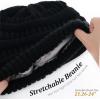 imageFURTALK Winter Hats for Women Fleece Lined Knit Beanie Hats Slouchy Warm Beanies Ski Skull CapBlack
