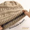 imageFURTALK Winter Hats for Women Fleece Lined Knit Beanie Hats Slouchy Warm Beanies Ski Skull CapMix Khakifleece Lining