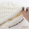 imageFURTALK Winter Hats for Women Fleece Lined Knit Beanie Hats Slouchy Warm Beanies Ski Skull CapWhite
