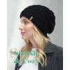 imageFURTALK Womens Winter Slouchy Beanie Hat Knit Warm Winter Hats for Women Soft Stretch Ski Cap Ladies Beanies01black