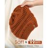 imageFURTALK Womens Winter Slouchy Beanie Hat Knit Warm Winter Hats for Women Soft Stretch Ski Cap Ladies Beanies03 Dull Orange