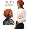 imageFURTALK Womens Winter Slouchy Beanie Hat Knit Warm Winter Hats for Women Soft Stretch Ski Cap Ladies Beanies03 Dull Orange