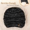 imageFURTALK Womens Winter Slouchy Beanie Hat Knit Warm Winter Hats for Women Soft Stretch Ski Cap Ladies Beanies13 Mixed Black