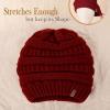 imageFURTALK Womens Winter Slouchy Beanie Hat Knit Warm Winter Hats for Women Soft Stretch Ski Cap Ladies Beanies18 Wine Red
