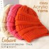 imageFURTALK Womens Winter Slouchy Beanie Hat Knit Warm Winter Hats for Women Soft Stretch Ski Cap Ladies BeaniesOrange