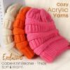 imageFURTALK Womens Winter Slouchy Beanie Hat Knit Warm Winter Hats for Women Soft Stretch Ski Cap Ladies BeaniesRose