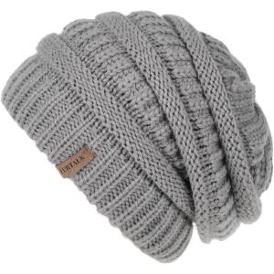 imageFURTALK Womens Winter Slouchy Beanie Hat Knit Warm Winter Hats for Women Soft Stretch Ski Cap Ladies Beanies09 Light Grey