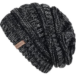 imageFURTALK Womens Winter Slouchy Beanie Hat Knit Warm Winter Hats for Women Soft Stretch Ski Cap Ladies Beanies13 Mixed Black