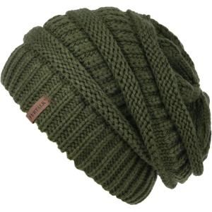 imageFURTALK Womens Winter Slouchy Beanie Hat Knit Warm Winter Hats for Women Soft Stretch Ski Cap Ladies Beanies28 Green