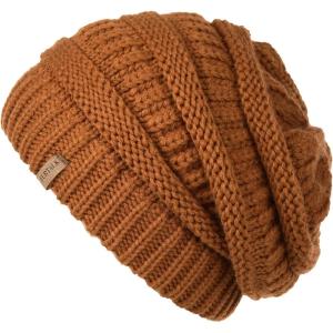 imageFURTALK Womens Winter Slouchy Beanie Hat Knit Warm Winter Hats for Women Soft Stretch Ski Cap Ladies BeaniesCaramel