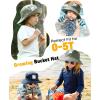 imageFURTALK Baby Sun Hat Smile Face Toddler Boys Girls Bucket Hat 05 Years Kids UPF 50 Sun Protection Summer HatsArmy Greennavy
