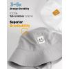 imageFURTALK Baby Sun Hat Smile Face Toddler Boys Girls Bucket Hat 05 Years Kids UPF 50 Sun Protection Summer HatsGreywhite