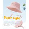 imageFURTALK Baby Sun Hat Smile Face Toddler Boys Girls Bucket Hat 05 Years Kids UPF 50 Sun Protection Summer HatsWhitepink