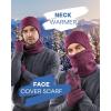 imageFURTALK Winter Beanie Hat Scarf Touchscreen Gloves Set 3 Pcs Warm Knit Beanies Hat Fleece Lined Skull Cap for Men WomenRose Red