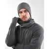 imageFURTALK Winter Beanie Hat Scarf Touchscreen Gloves Set 3 Pcs Warm Knit Beanies Hat Fleece Lined Skull Cap for Men WomenWhite Black