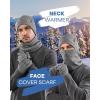 imageFURTALK Winter Beanie Hat Scarf Touchscreen Gloves Set 3 Pcs Warm Knit Beanies Hat Fleece Lined Skull Cap for Men WomenWhite Black