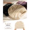 imageFURTALK Womens Satin Lined Knit Beanie Slouchy Winter Hats Skull Soft Warm CapBeige