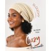 imageFURTALK Womens Satin Lined Knit Beanie Slouchy Winter Hats Skull Soft Warm CapBeige