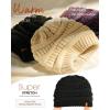 imageFURTALK Womens Satin Lined Knit Beanie Slouchy Winter Hats Skull Soft Warm CapBlack