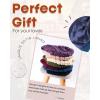 imageFURTALK Womens Satin Lined Knit Beanie Slouchy Winter Hats Skull Soft Warm CapDark Blue