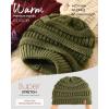 imageFURTALK Womens Satin Lined Knit Beanie Slouchy Winter Hats Skull Soft Warm CapGreen