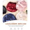 imageFURTALK Womens Satin Lined Knit Beanie Slouchy Winter Hats Skull Soft Warm CapPink