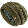 imageFURTALK Womens Satin Lined Knit Beanie Slouchy Winter Hats Skull Soft Warm CapGreen