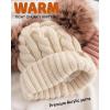 imageFURTALK Toddler Girls Boys Winter Hat Kids Pom Pom Beanie Hats Baby Faux Fur Pom Beanies Warm Soft Toddler HatsBeige Color