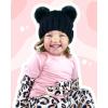 imageFURTALK Toddler Girls Boys Winter Hat Kids Pom Pom Beanie Hats Baby Faux Fur Pom Beanies Warm Soft Toddler HatsBlack